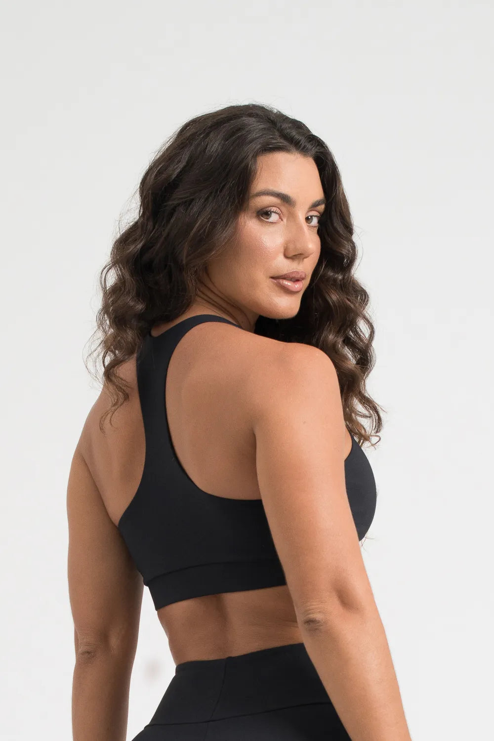 Top Desportivo nadador poliamida confort preto básico ♡Ref.: 200