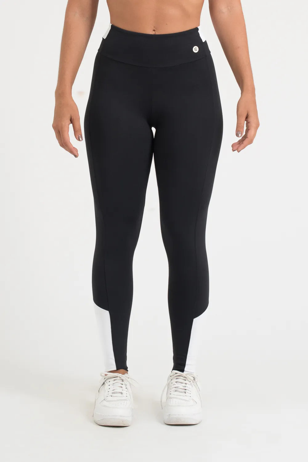 Calça legging poliamida confort preta e branca ♡Ref.: 204