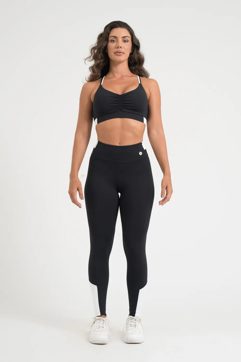 Calça legging poliamida confort preta e branca ♡Ref.: 204