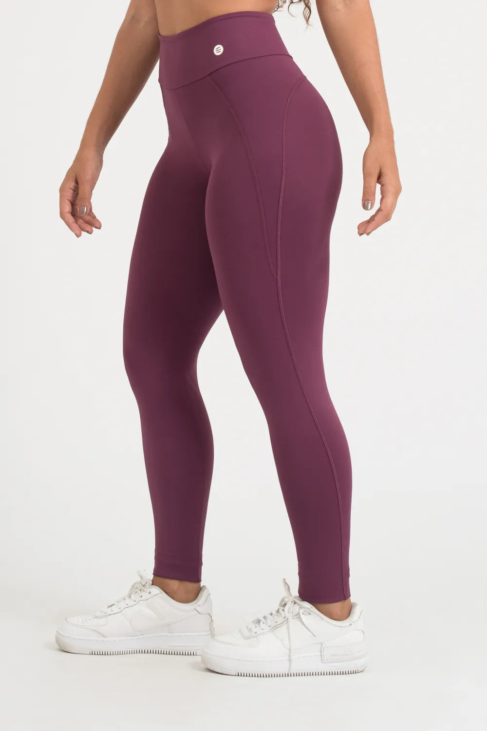 Calça legging poliamida confort uva com detalhe pespontado ♡Ref.: 208