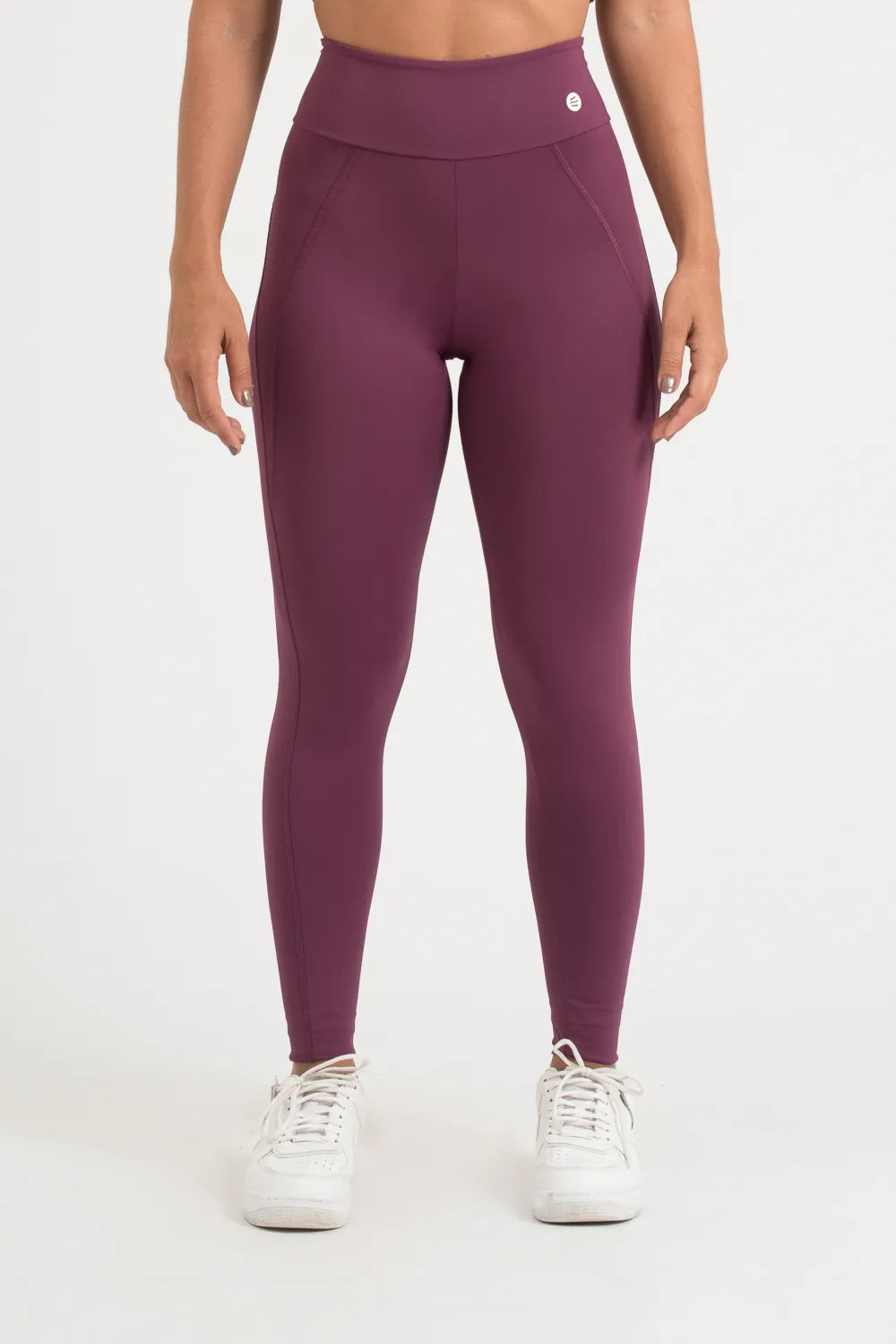 Calça legging poliamida confort uva com detalhe pespontado ♡Ref.: 208