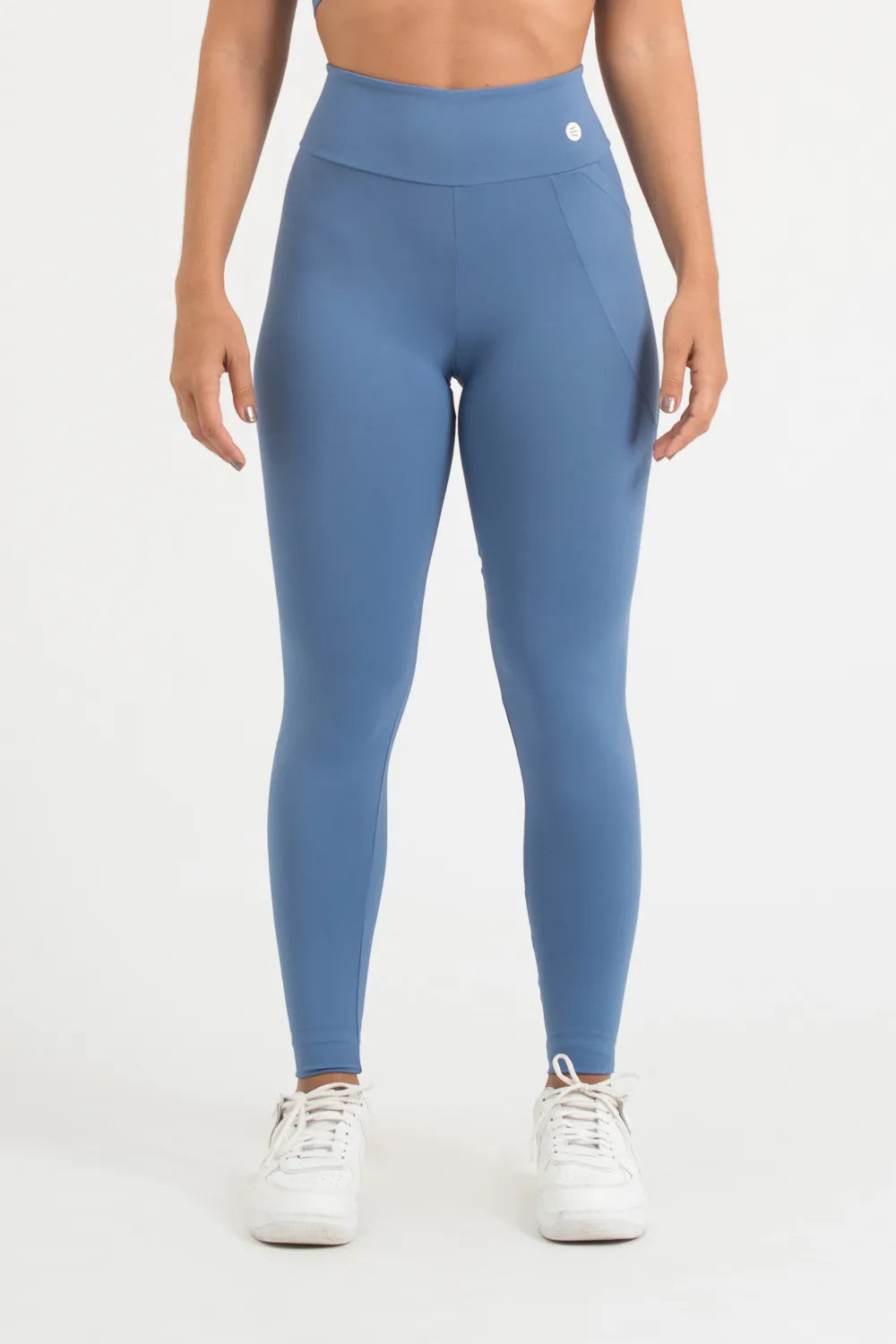 Calça legging poliamida confort azul sereno com bolso unilateral ♡Ref.: 224