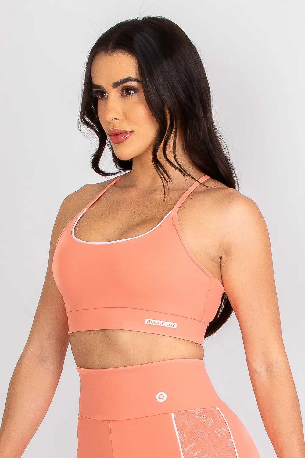 Top nadador poliamida Adaptiv pêssego com tela personalizada ♡Ref.: 235