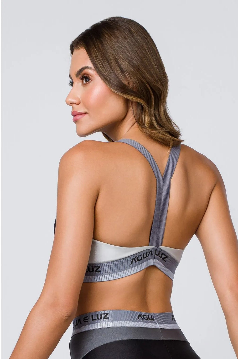 Top Desportivo preto com elástico personalizado ♡Ref.: 855