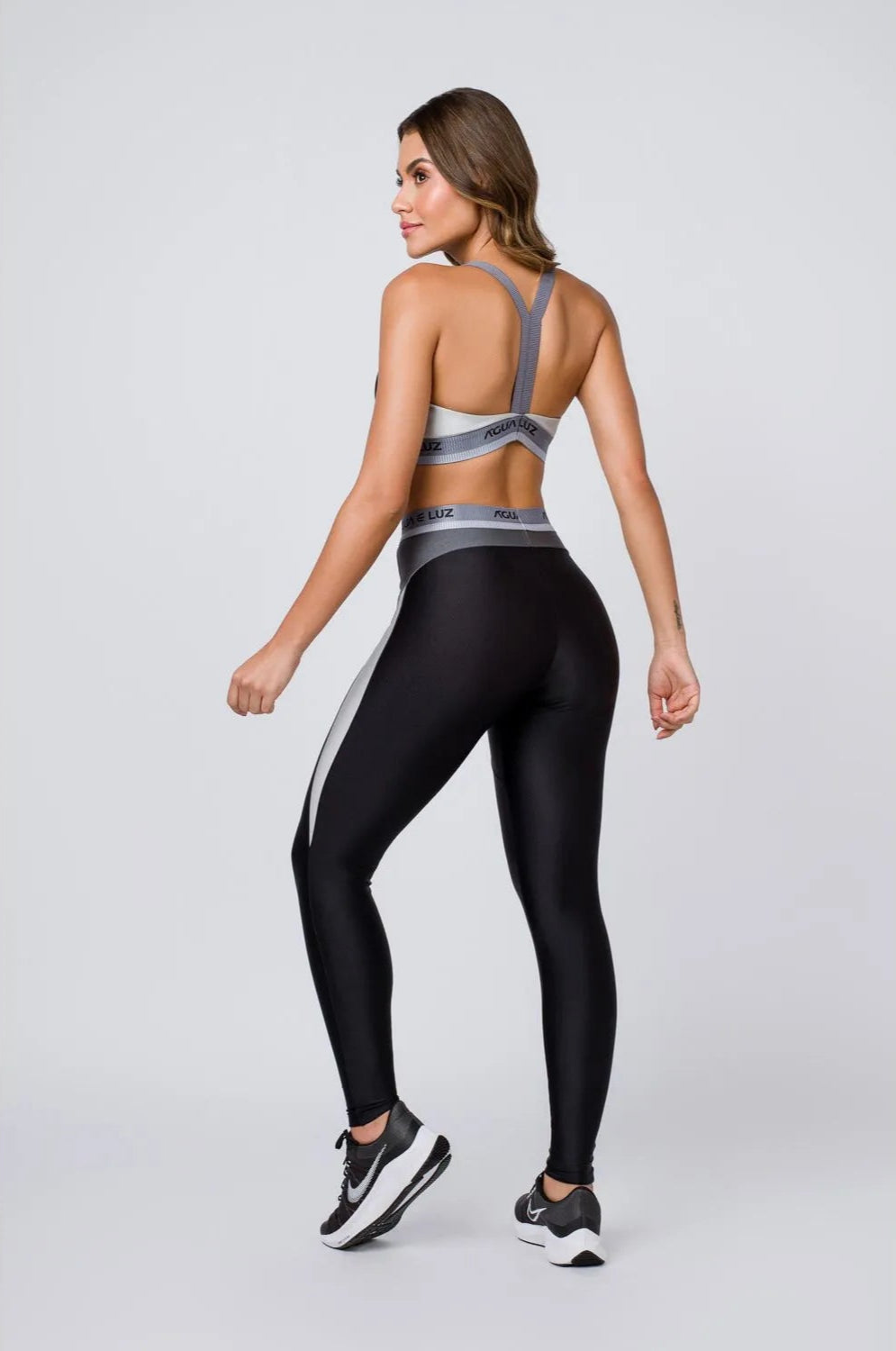 Top Desportivo preto com elástico personalizado ♡Ref.: 855